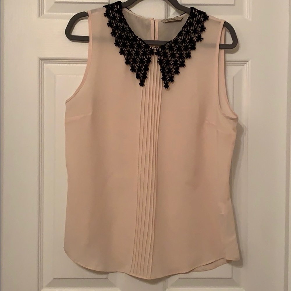 Anthropologie blush pink sleeveless shirt